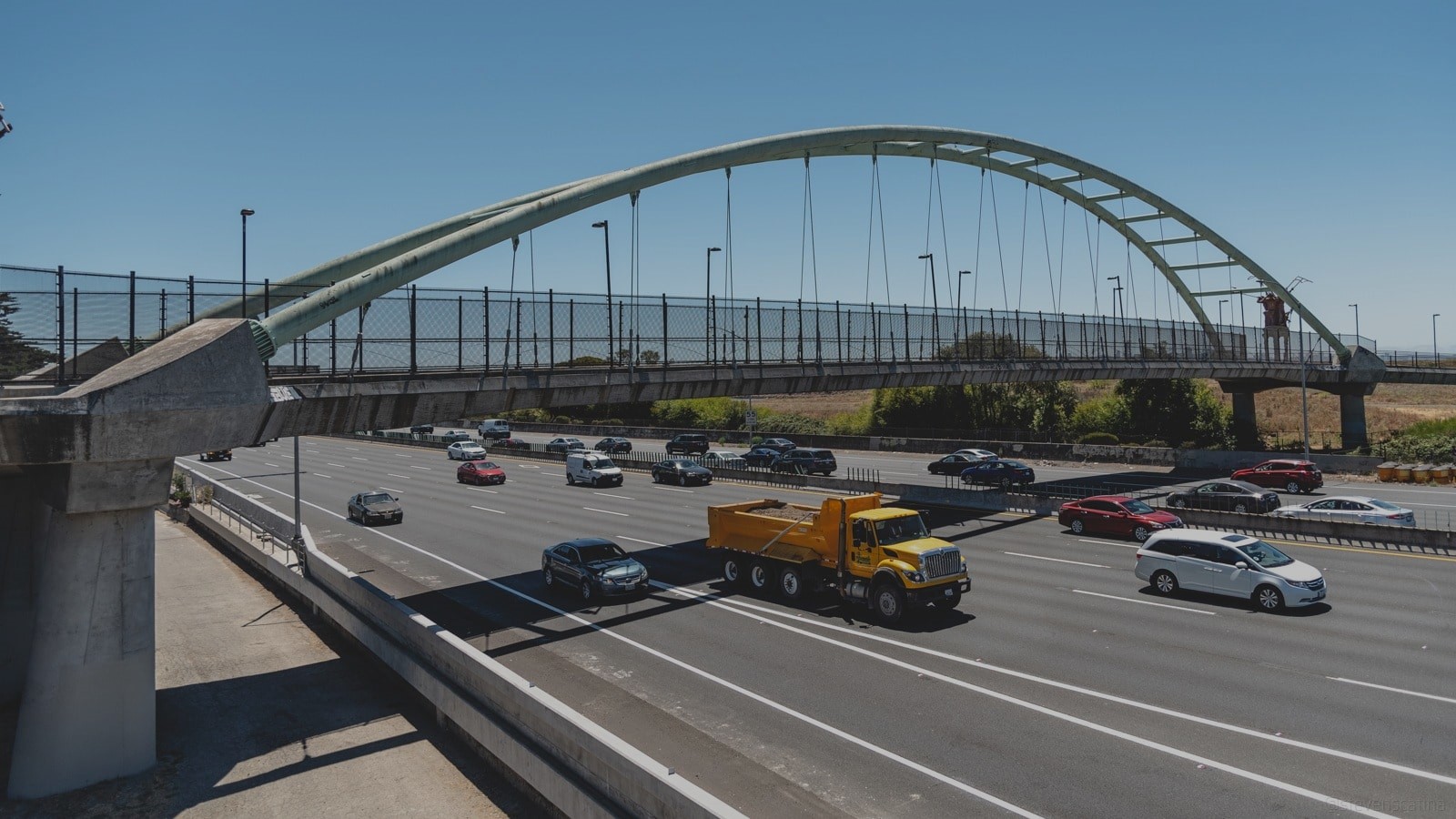 East Bay hauling truck on the freeway — Concord